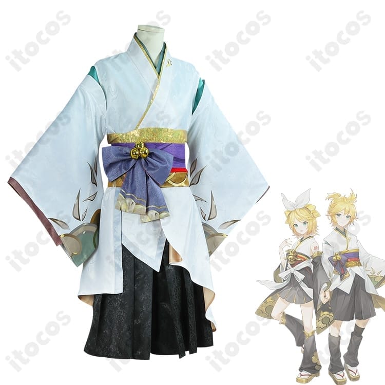 陰陽師×初音ミク 鏡音レン和装コラボ衣装 高再現で軽やか、撮影会・イベントに最適 - 2枚目の画像