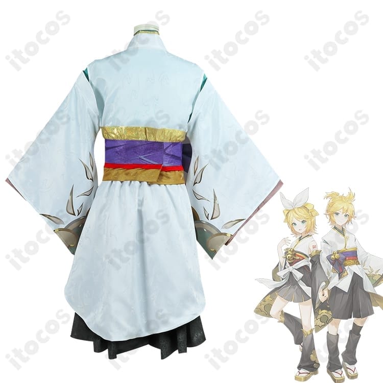 陰陽師×初音ミク 鏡音レン和装コラボ衣装 高再現で軽やか、撮影会・イベントに最適 - 4枚目の画像