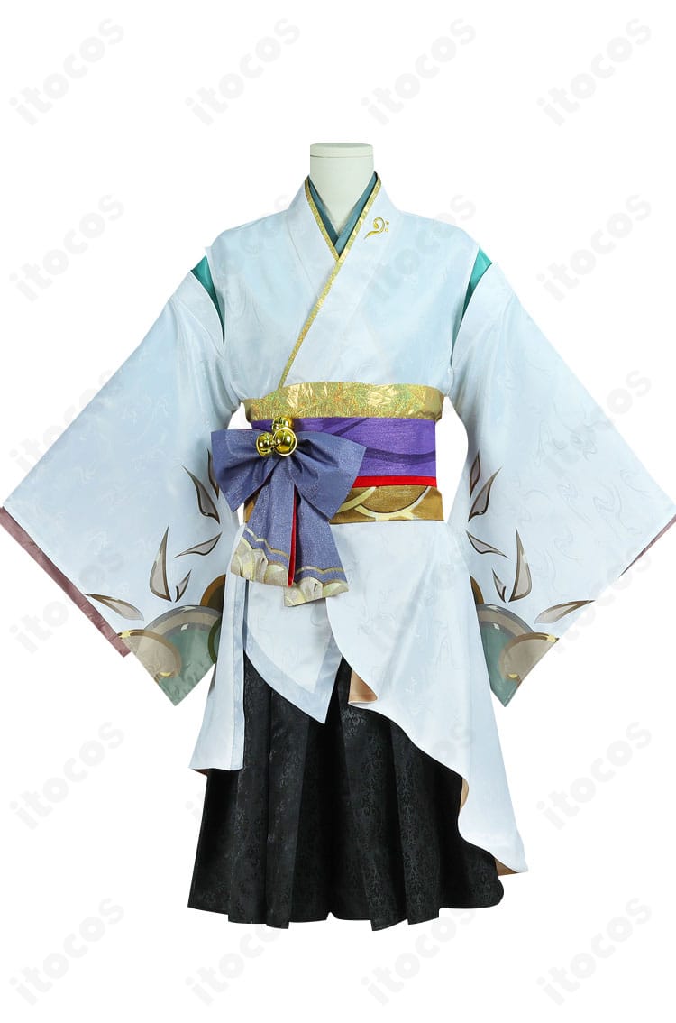 陰陽師×初音ミクコラボ版の鏡音レン コスプレ衣装・正面全体。和装シルエットと高再現の装飾が映える一着。