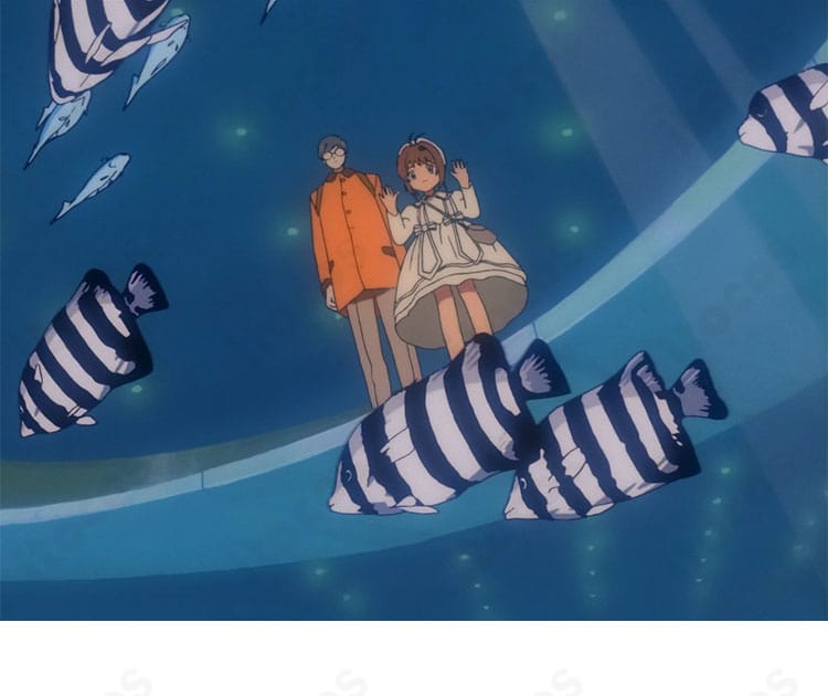 カードキャプターさくら 木之本桜「水族館」衣装の役作りイメージイラスト。魔法少女らしい雰囲気を表現。