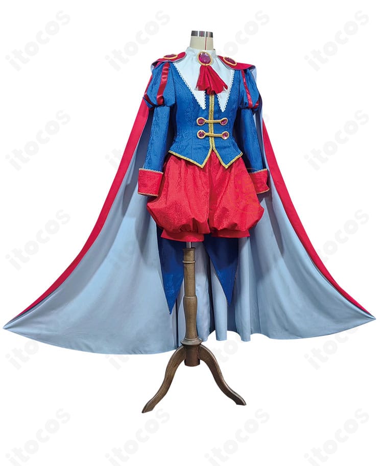 商品正面図。木之本桜「眠れる森の美女」王子様衣装のフロントデザインと装飾配置の詳細