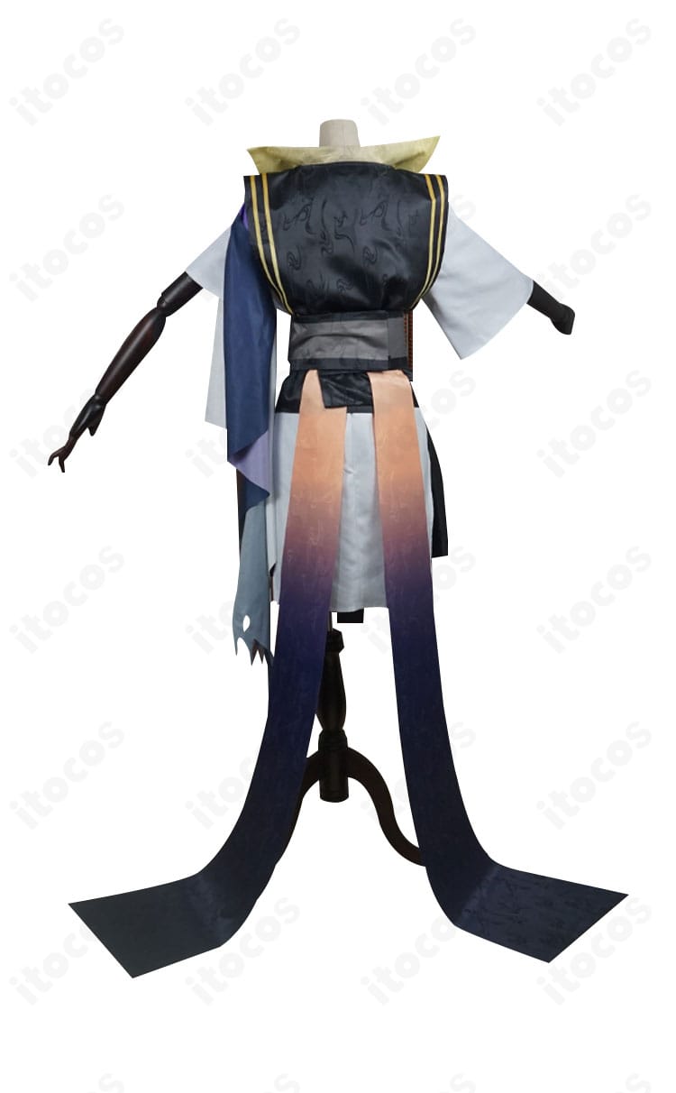 陰陽師 須佐之男 少年期コスプレ衣装の背面全体。背中のラインと裾の作り込み、動きで映える後ろ姿を確認。