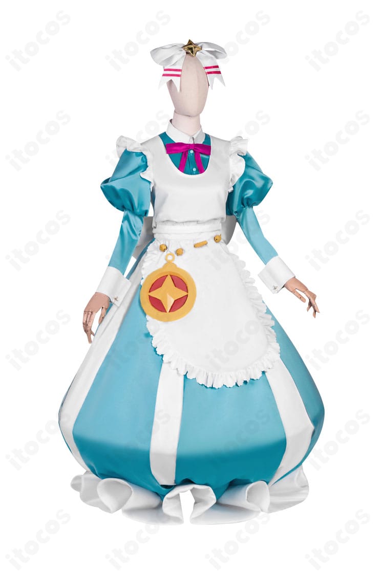 魔法少女にあこがれて 杜乃こりす ネロアリス衣装 側面。パニエによるスカートのボリュームと腰飾りの立体感を強調。