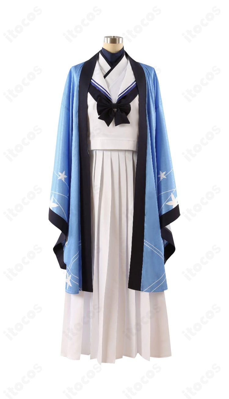 ブルーアーカイブ 御稜ナグサのコスプレ衣装 正面全体。高再現度の学園制服シルエットが分かる構図。