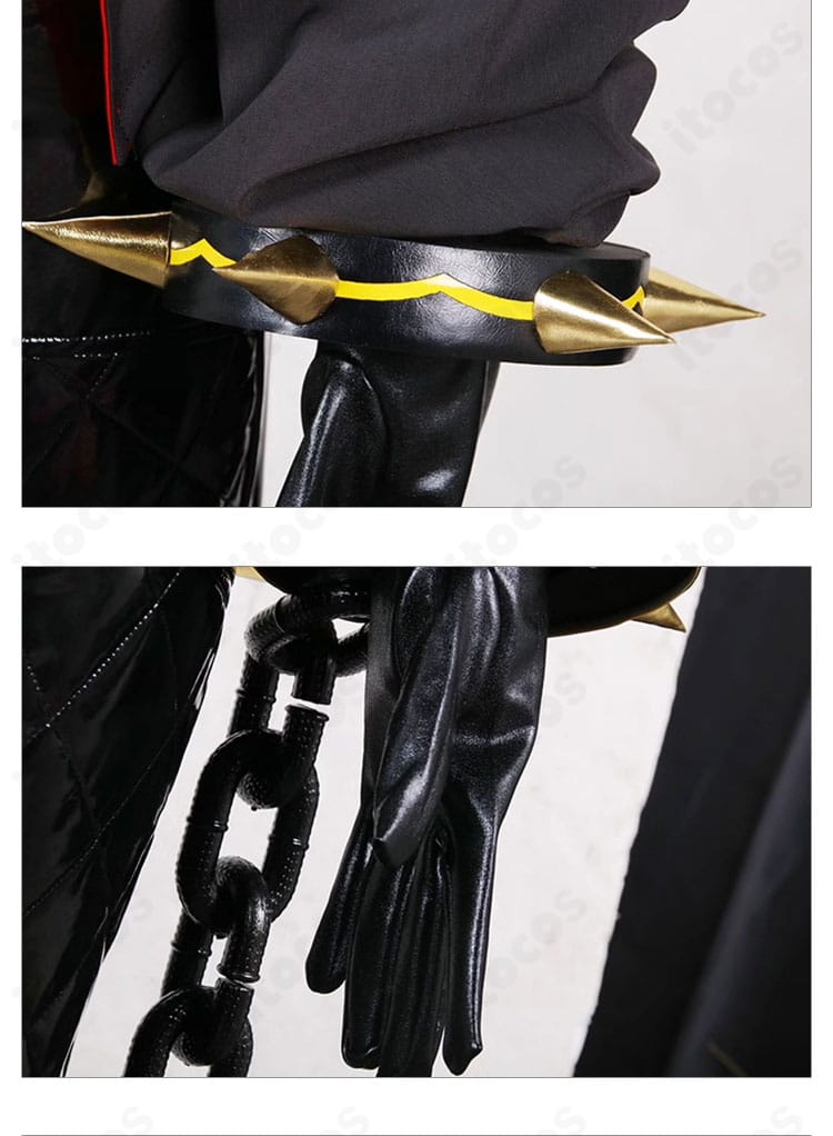 シャックル カトリーナ衣装の袖口と手袋。カフスの形状と装飾ライン