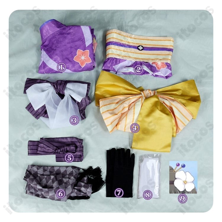 マギアレコード 暁美ほむら 晴着コスプレ衣装。和装の気品で高再現、撮影映え抜群 - 4枚目の画像