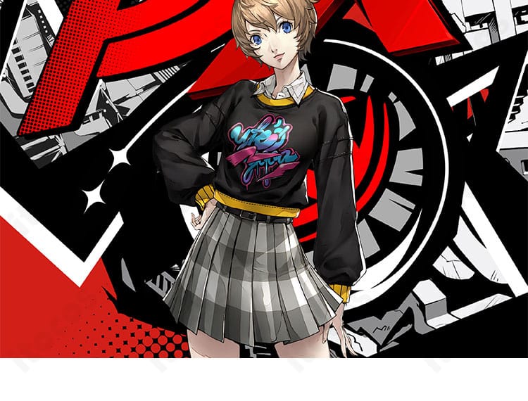 『ペルソナ5 ザ・ファントムX』新井素羽のコスプレ衣装を着用したキャラクターイメージ全身