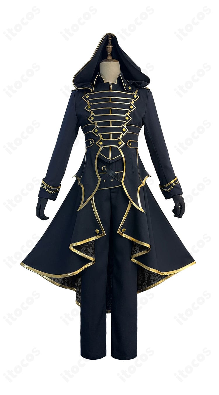 ブルーロック 潔 世一 悪魔コスプレ衣装の正面。角・帽子・オーバースカートまで再現した全身コーデのディテールがわかる画像