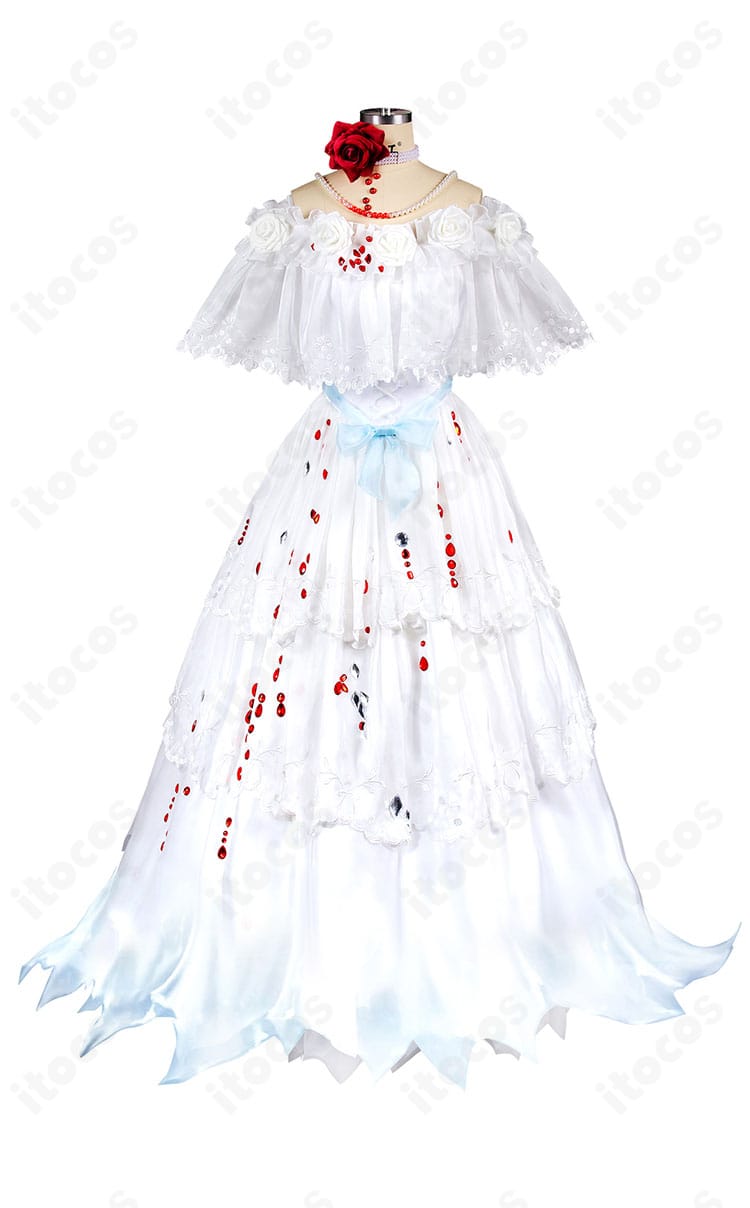 血の女王マリー 希望の残像／虚妄の傑作ワンピース正面。胸元宝石と優雅なシルエットを強調