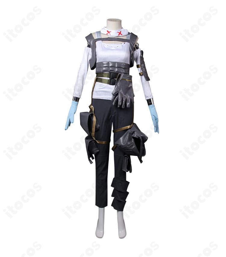 高精度再現のライフライン コスプレ衣装を正面から撮影した全身写真