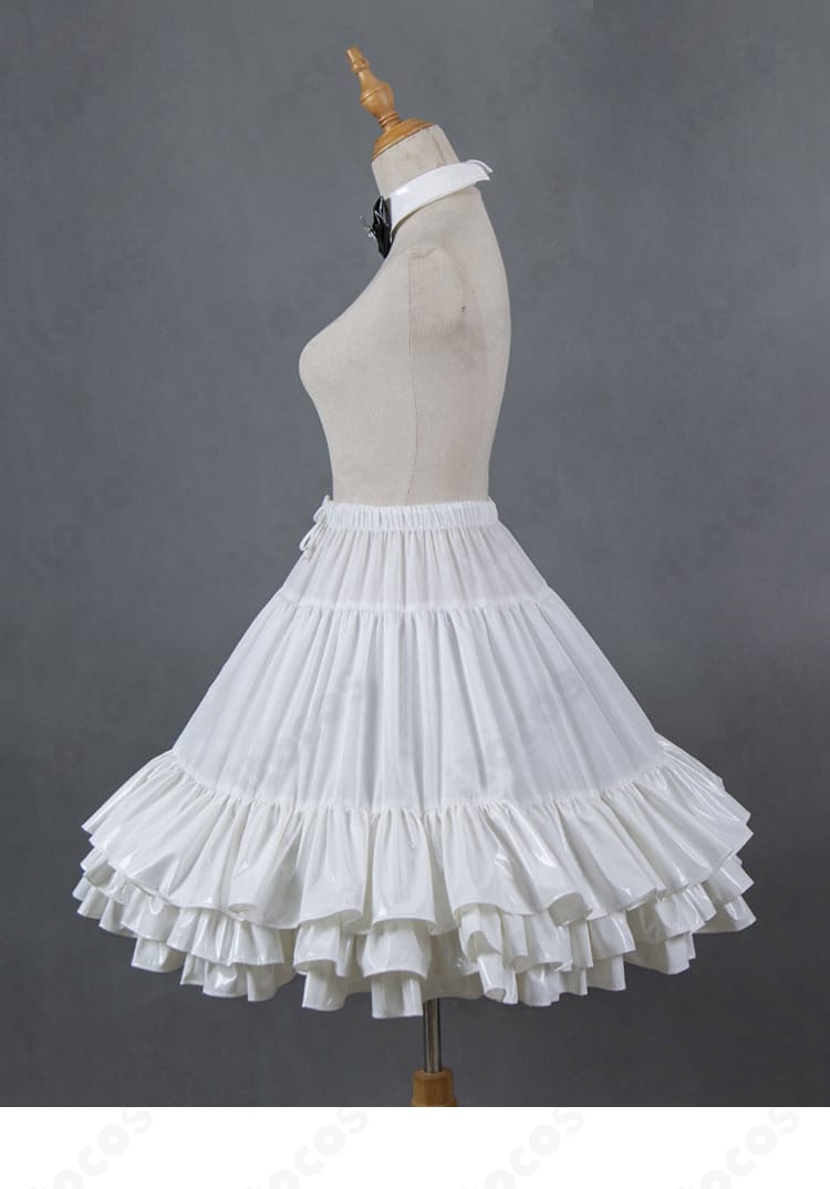 ココア コスプレ衣装スカート左側のディテール。ステッチと装飾のこだわりが分かる。