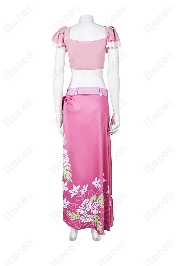 FF7 リバース版エアリス水着コスプレ衣装の背面デザイン