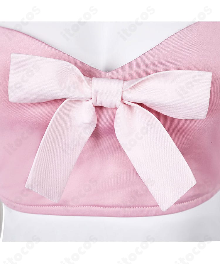 エアリス水着コスプレ衣装 トップス正面の装飾ディテール