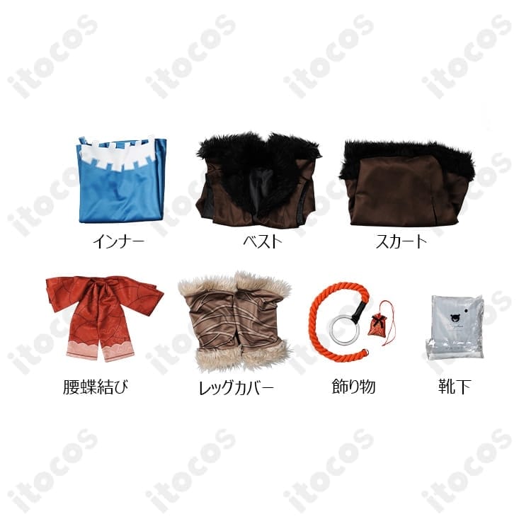 ホロ通常衣装コスプレ｜耳・尻尾付きで再現度高く、撮影・イベントに最適な一着 - 7枚目の画像