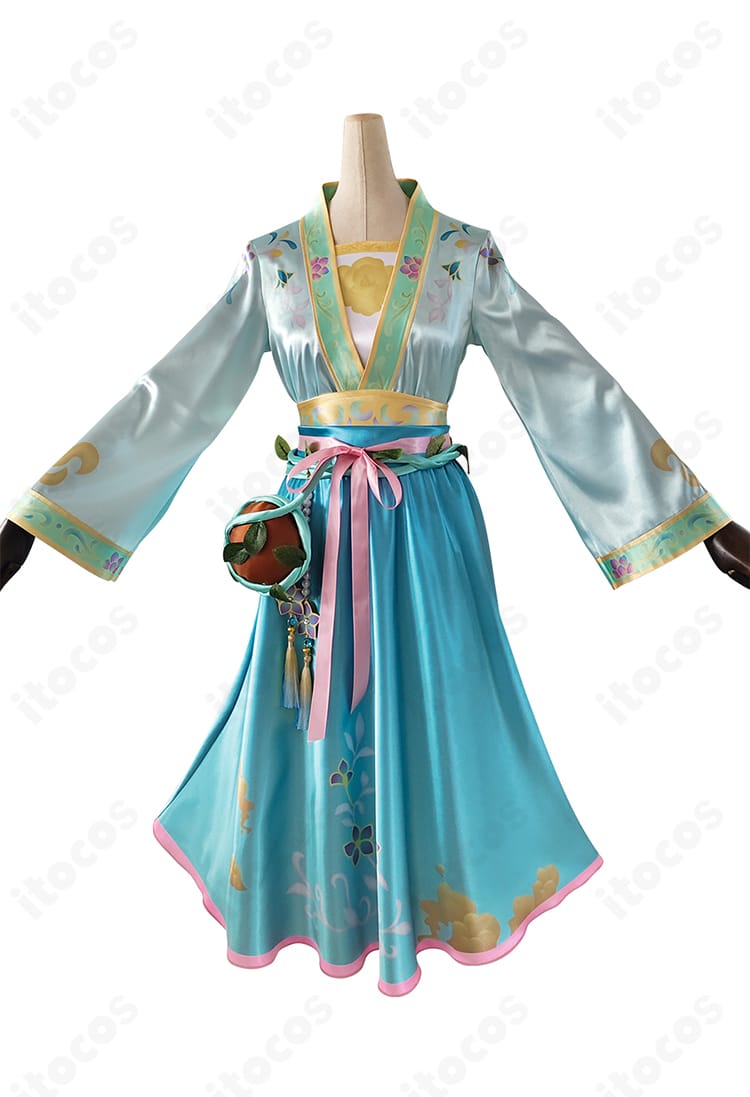 第五人格 夢の魔女 DOU5優勝記念衣装の正面。トップスとスカートのシルエット、胸元から裾までのラインがわかる全身ディテール。