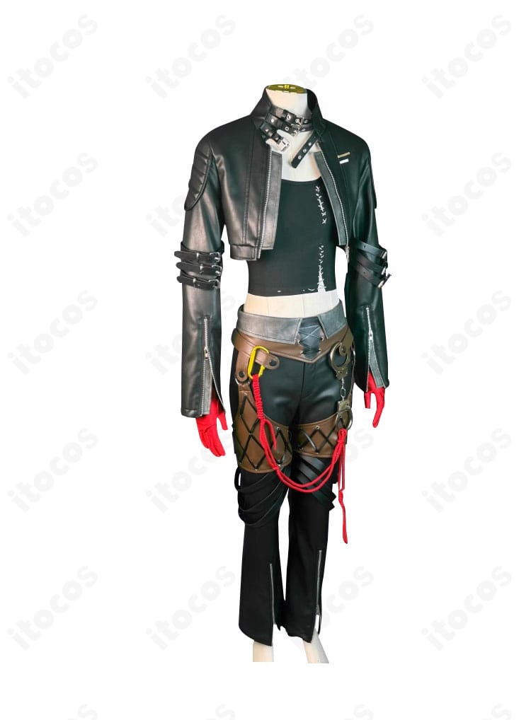 無期迷途 エンジェル コスプレ衣装の右側ディテール。刺繍の密度や装飾の固定、縫い目の仕上がりが分かるクローズアップ。