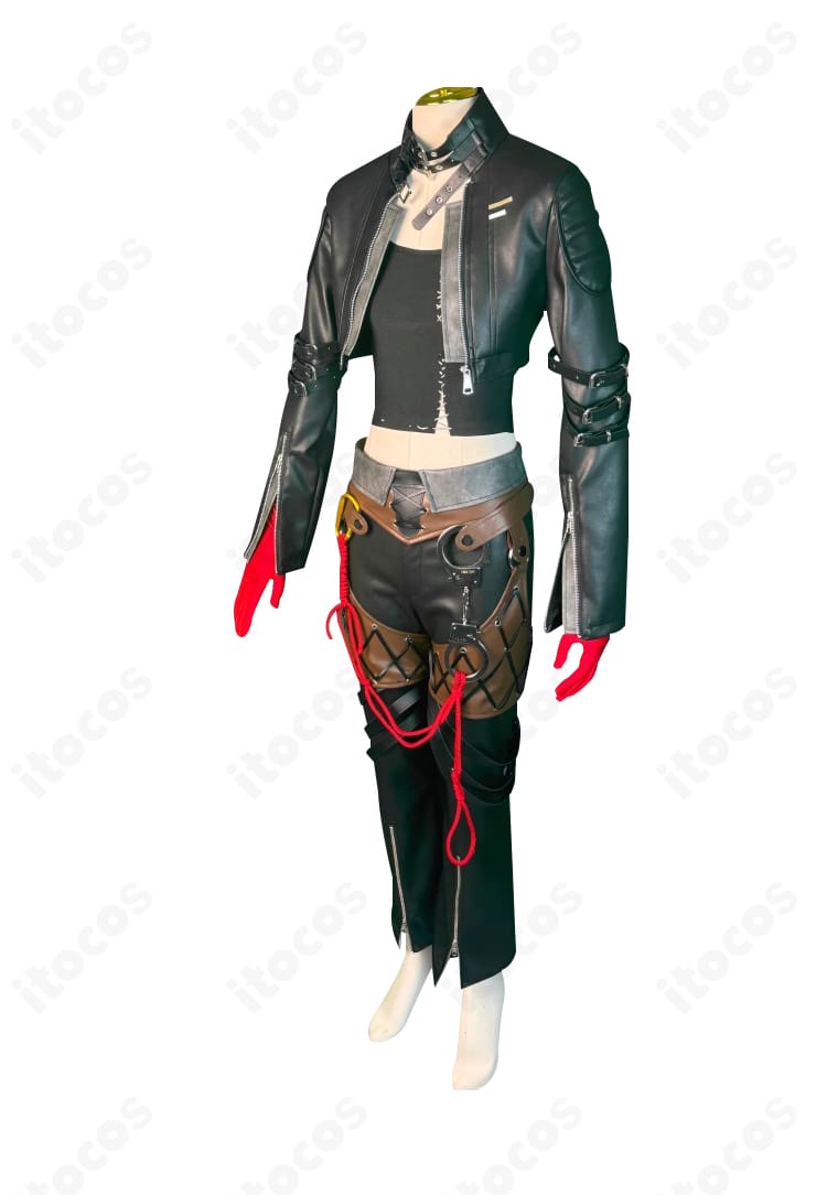 無期迷途 エンジェル コスプレ衣装の左側ディテール。生地の発色と質感、丁寧な縫製ラインを確認できる拡大写真。