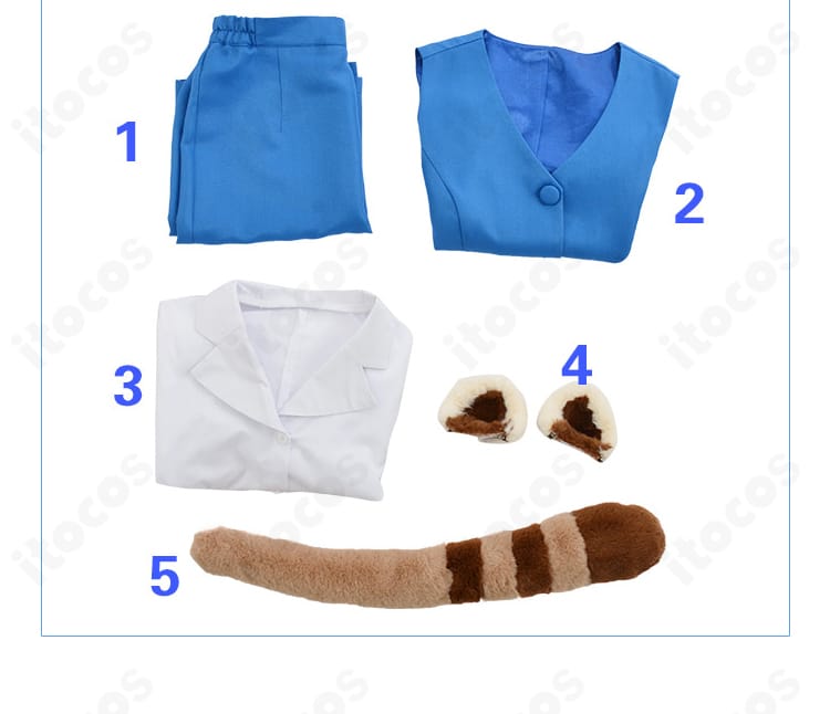 尻尾アクセサリーのクローズアップ。可愛らしいボリューム感と装着位置のイメージ。