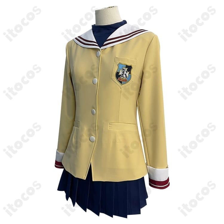 CLANNAD 古河渚・光坂高校冬制服コスプレ 高再現で撮影映え、XS〜XXL対応 - 3枚目の画像