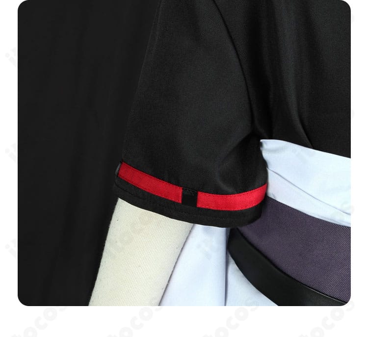 坂田銀時 コスプレ衣装 袖部ディテール。袖の折り返しとステッチワークの精密さを示す画像。