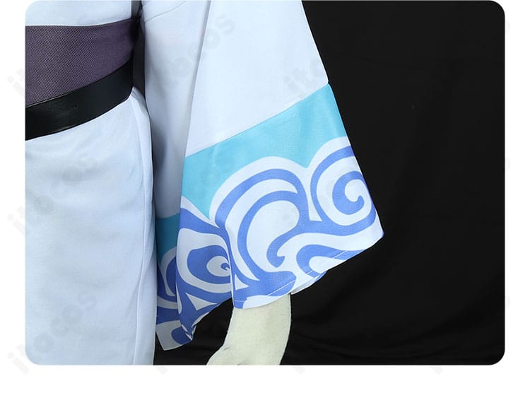 坂田銀時 コスプレ衣装 袖口ディテール。カフ部の縫製と生地の厚みを確認できる画像。