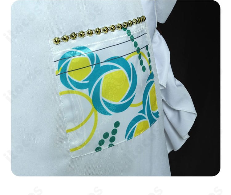 紫之創 恋こい喫茶衣装の腰部。エプロンのポケット装飾と縁取りの仕様