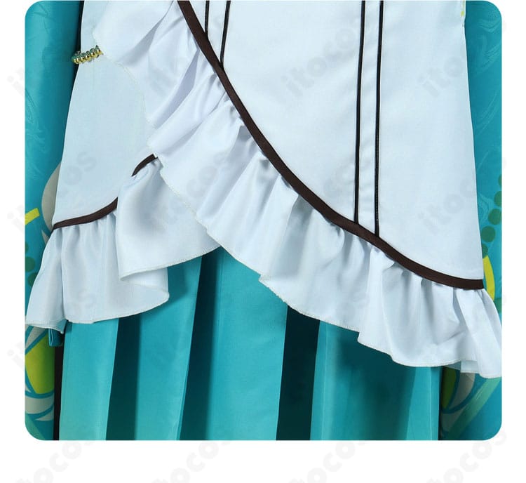 紫之創 恋こい喫茶衣装のスカート調デザイン部（エプロン裾）の飾り配置