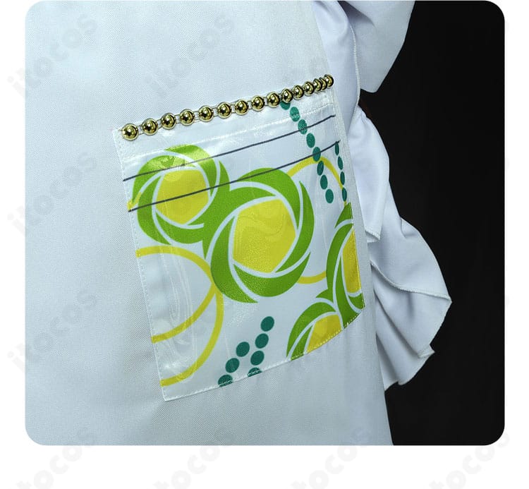 腰のポケット装飾のクローズアップ。実用性と美観を両立した天祥院英智コスプレ。