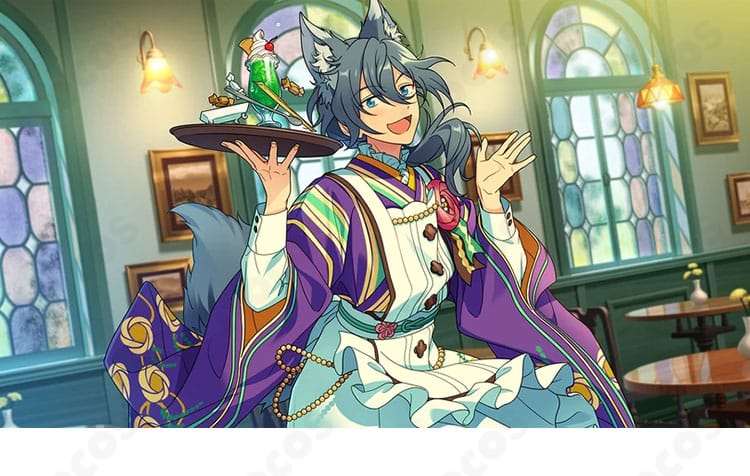 椎名ニキの恋こい喫茶／微熱喫茶コスプレ衣装を着用した全身イメージ