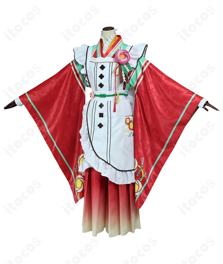 姫宮桃李 ウェイター衣装の側面。袖口やウエストライン、飾りチェーンの配置が確認できるサイドビュー