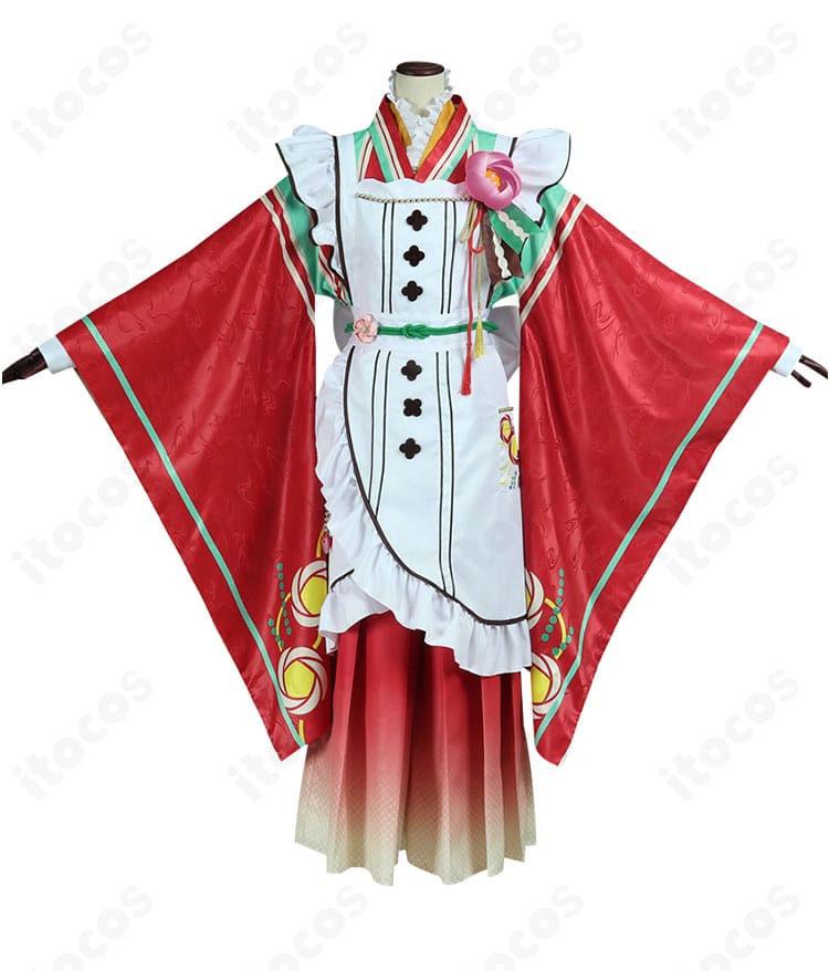 あんさんぶるスターズ！！ 姫宮桃李 コスプレ衣装の正面全体像。上着とエプロンのシルエットが分かる画像