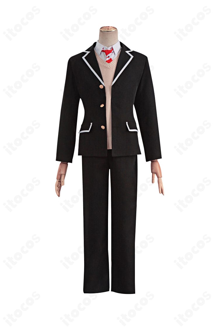 富樫勇太 コスプレ制服の正面全体。端正なシルエットとスタイリッシュな印象が伝わるフルセット。