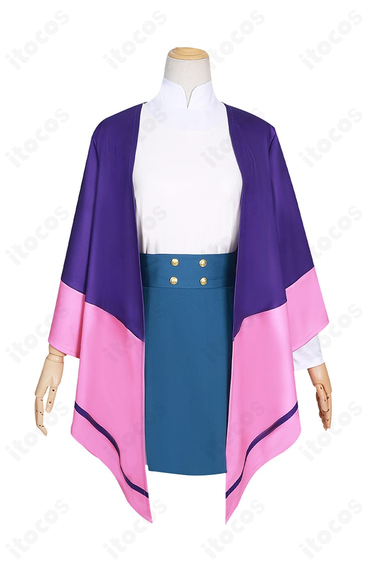 『夜のクラゲは泳げない』高梨・キム・アヌーク・めい コスプレ衣装の正面カット。透け感コートとレイヤードが映える高品質仕上げ。