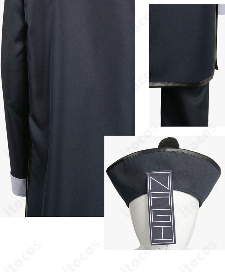 帽子と襟元の装飾セットアップ。凪誠士郎のキョンシー表現を完成させる重要アクセント。