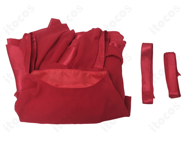 フリーレン 赤いドレスのセット内容（ドレス・チョーカー・髪飾り）を並べた画像