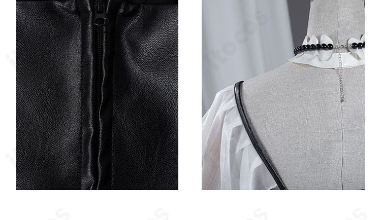 チェーン装飾のディテール。光沢感と配置バランスを示すアップ