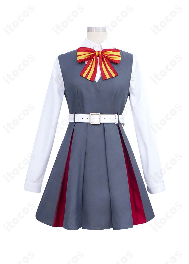 木野ひまり コスプレ衣装 正面｜制服ワンピースとリボンのディテールが分かる高再現の正面ビュー