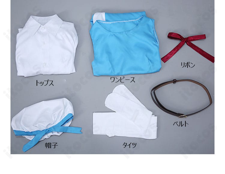 杜乃こりす コスプレ衣装の裾装飾アップ。ヘムラインの意匠と配色コントラストで華やかさを強調。