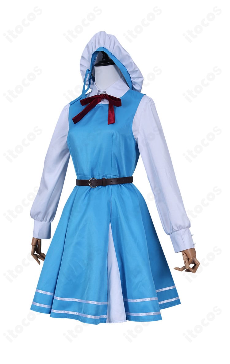 杜乃こりす コスプレ衣装の左側面。スカートの広がりとリボンの位置関係、袖の意匠が分かるアングル。