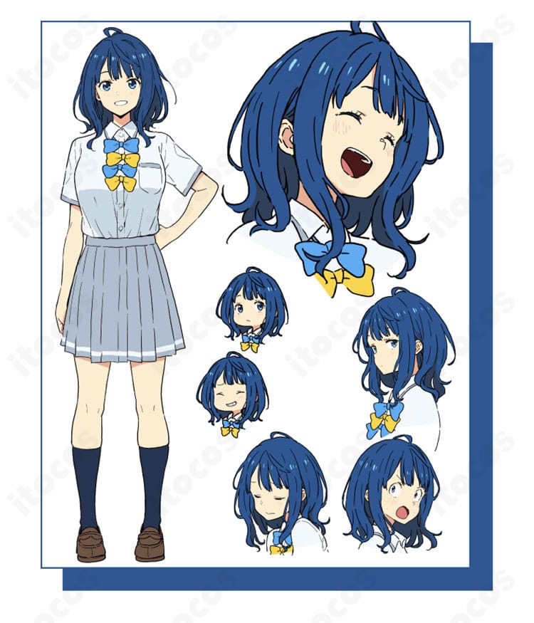 八奈見杏菜のコスプレ衣装一式。アニメ『負けヒロインが多すぎる！』の学園制服を忠実再現した商品イメージ。