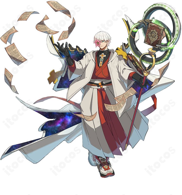 飛鳥＝R♯ コスプレ衣装の全体像。GUILTY GEAR -STRIVE-の世界観を高再現したローブと目飾りが特徴