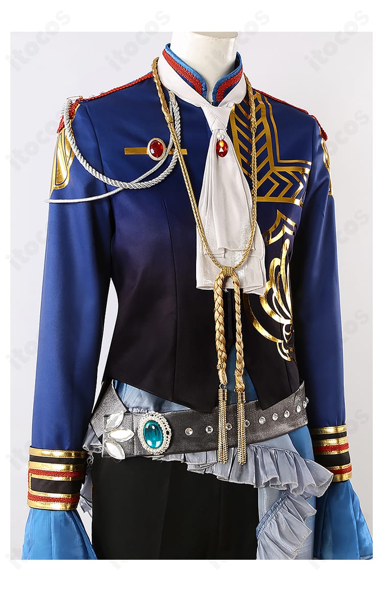 UNDEAD『TRIP』衣装の装飾ディテール。刺繍風の意匠や花紋、ネックレス・肩飾りの質感を強調したクローズアップ。