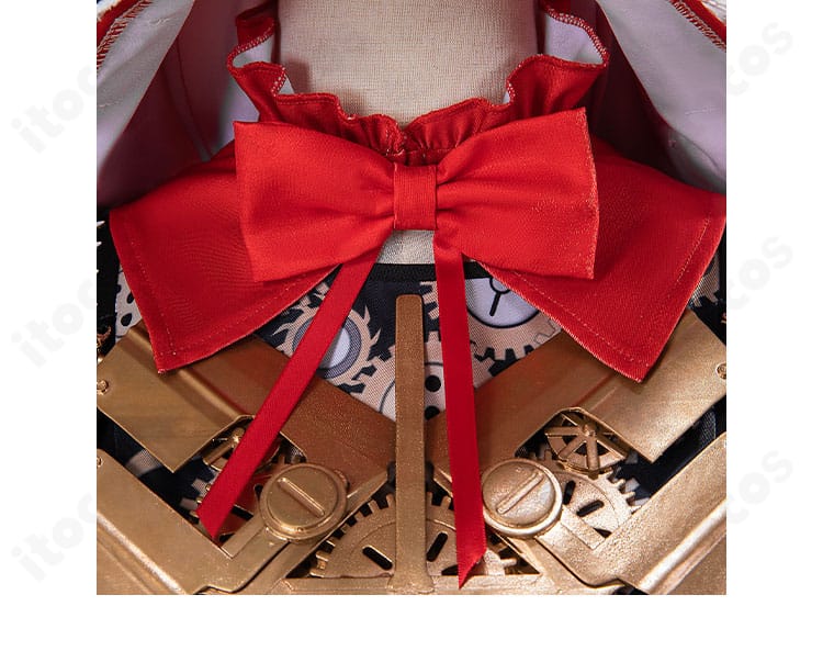 21号・XXI コスプレの領結ディテール。美しい蝶結びデザインと質感を示す近接ショット。