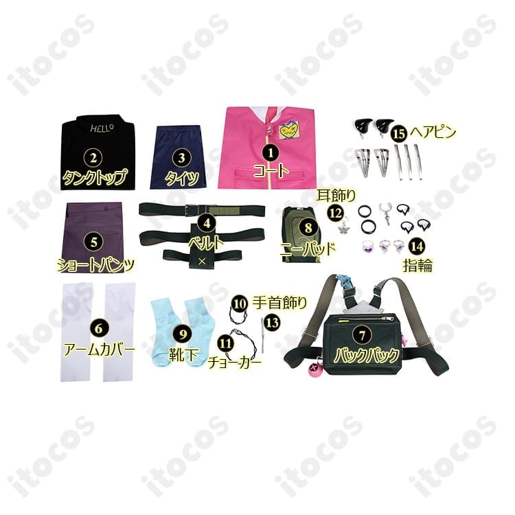 ヴァロラント クローヴ高再現コスプレ衣装セット。軽快な着用感でイベント・撮影に最適 - 6枚目の画像