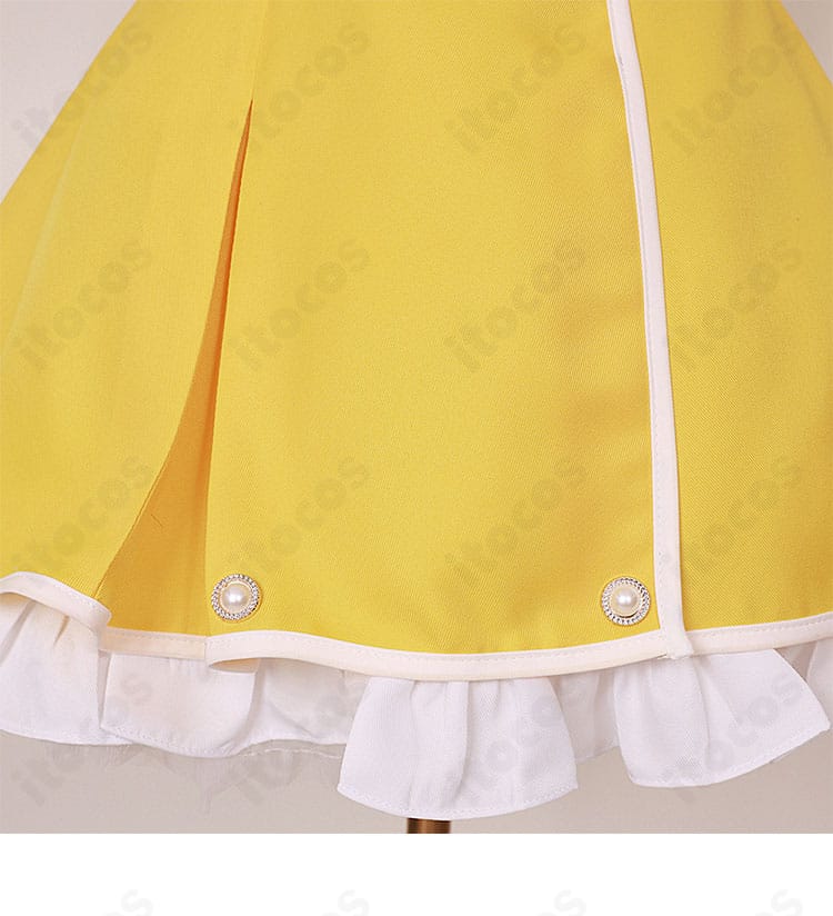 魔法少女にあこがれて 天川薫子 コスプレ衣装 スカート裾装飾のクローズアップ。縁取りとドレープ感を確認できる画像