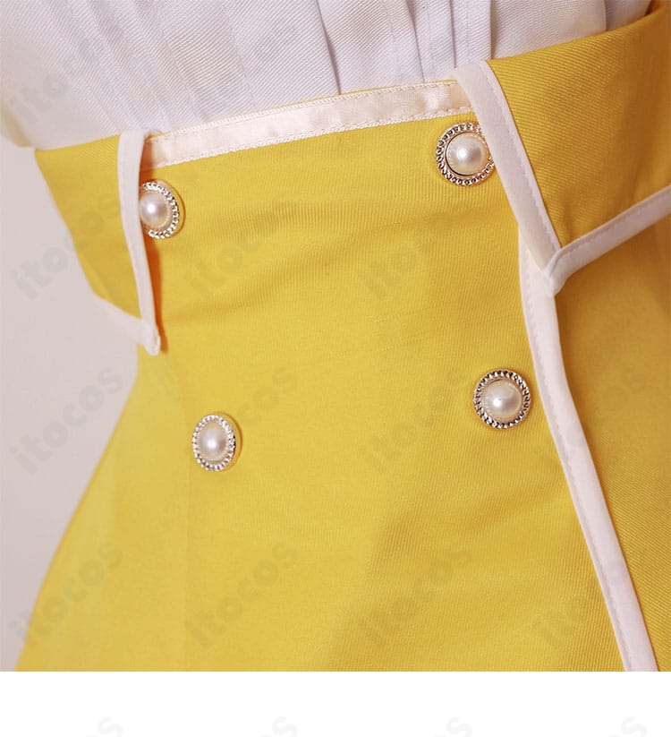 魔法少女にあこがれて 天川薫子 コスプレ衣装 スカートウエストベルト部分の詳細。ステッチと意匠の質感が分かる画像