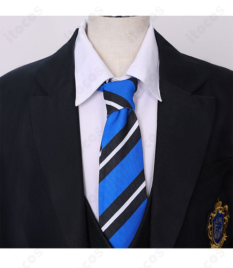 シエル・ファントムハイヴ 学園制服コスプレ 襟とリボンタイ装飾のディテール
