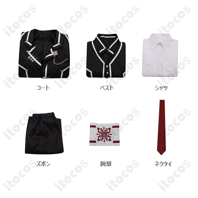 ヴァンパイア騎士 錐生零 学園制服コスプレ衣装。高再現の黒コートで撮影映え、イベントも快適 - 5枚目の画像