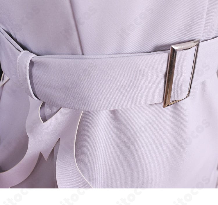 ダリア（コンスタンス）衣装のウエストベルト：バックルと縫製の拡大写真