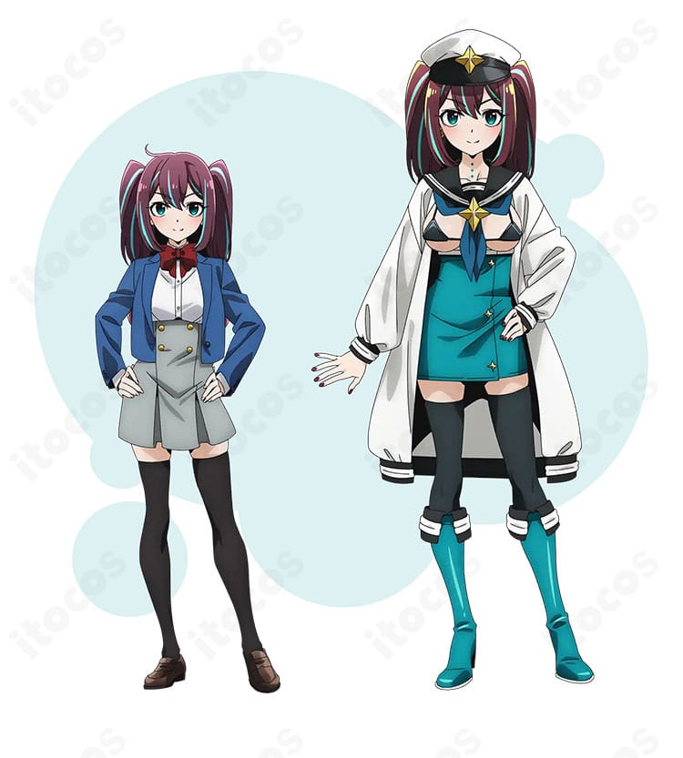 魔法少女にあこがれて 阿古屋真珠（ロコムジカ）アイドル衣装の全身正面。高発色の配色とシルエットを忠実に再現。